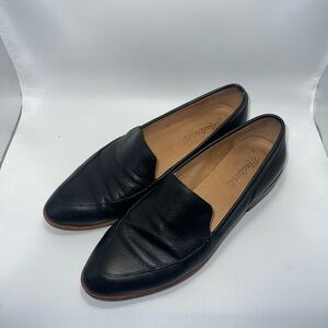 Madewell Black Leather Slip-On Loafers